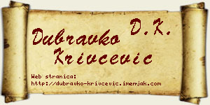 Dubravko Krivčević vizit kartica